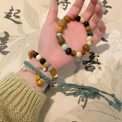 山鬼花钱~新中式红绳编织手链女款复古民族风手绳藏式手串手饰品