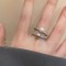 珍珠锆石开口戒指女ins轻奢小众高级感气质食指戒指简约时尚个性戒指