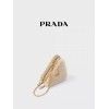 Prada/普拉达女士羊皮毛和Saffiano皮革迷你手拿包斜挎包