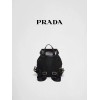 Prada/普拉达女士再生尼龙与亮面皮革双肩背包