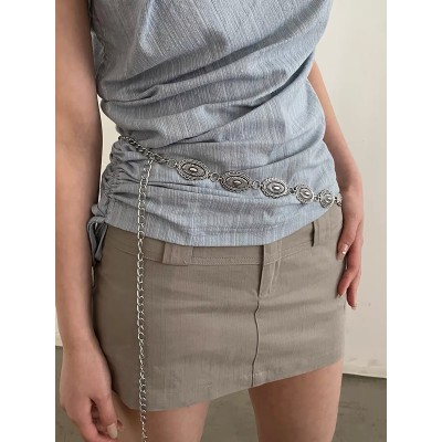 银色腰链设计感复古配饰百搭配连衣裙2023新款夏季腰带高级感简约