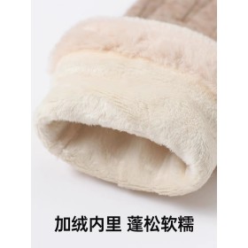 手套女士冬季加绒加厚保暖冬天骑行开车触屏蝴蝶结羊毛手套