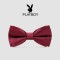 花花公子结婚领结男士新郎婚礼蝴蝶结伴郎酒红色西装衬衫礼服双层