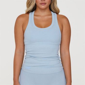 Customizable Design Sports Bras , Sleeveless Ribbed Women's Tank Tops , Custom Fitness Clothing Suppliers