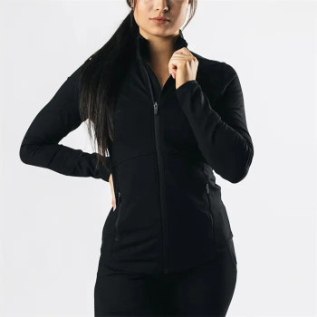 Track Jacket Manufacturer | Full Zip-Up Workout Sportswear Factory | Slim Fit Yoga Athletic Apparel