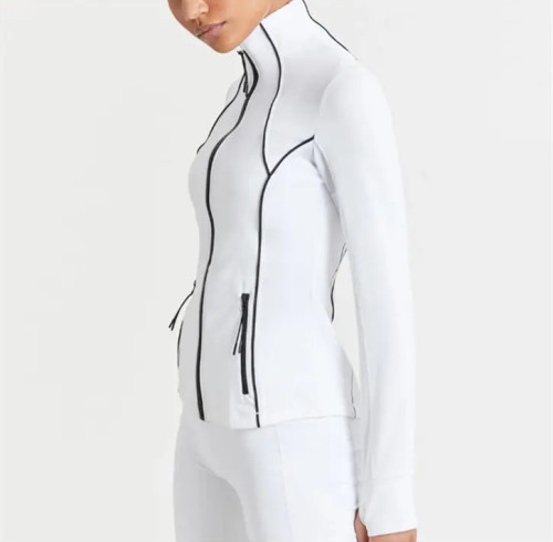 Fabricante de jaquetas de corrida | Fábrica de jaquetas de corrida slim fit | Jaqueta de treino com zíper completo