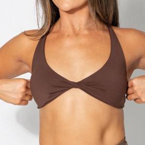 Custom Yoga Bra  | designer Nylon Spandex Fitness Yoga Wear Front Twist Sports Bra for Women Manufacturer