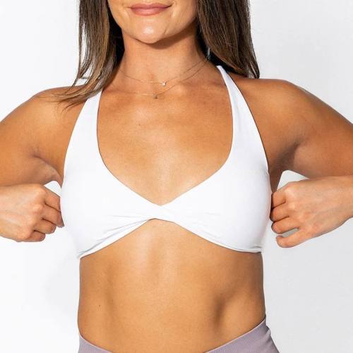 Custom Yoga Bra  | designer Nylon Spandex Fitness Yoga Wear Front Twist Sports Bra for Women Manufacturer