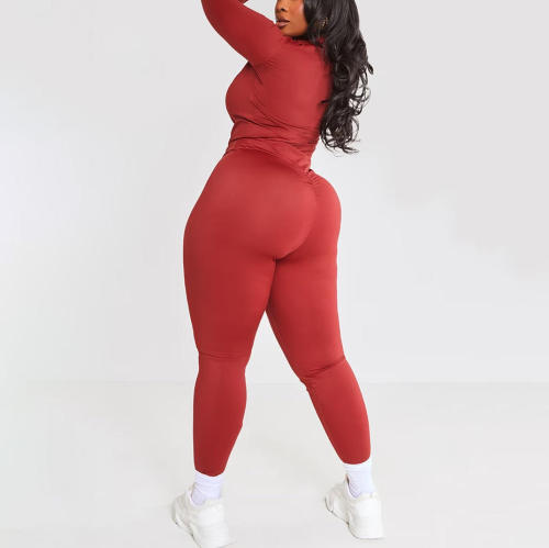 Plus Size Workout Pants Manufacturer | Scrunch Butt Leggings Ruched Bum High Waist Yoga Pants