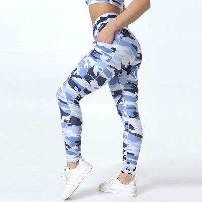 Polyester High Waisted Printed Leggings with Pocket Manufacturer | Custom Leggins High Waist Accept Customize Size Yoga Pants factory