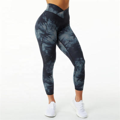 Athletic V waist Gym Workout Leggings Manufacturer | Custom 7/8 Peach Butt Workout Yoga Pants factory