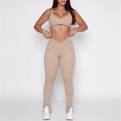 High Waist Two Pieces Sets Manufacturer |  High Waist Scrunch Super Soft Leggings sets Factory Supplier