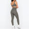 Spandex Active Wear Set Manufacturer |  2 Piece Cross Waist Leggings Gym Sets Buttery Soft Factory Supplier