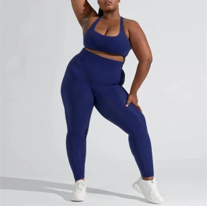 Plus Size Gym Fitness Sets Manufacturer |  Breathable Custom High Quality Women Sport Wear Set Factory