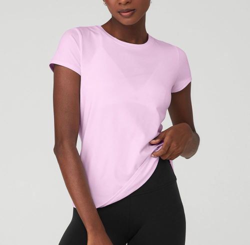 Fabricante de camisetas de ginástica para corrida e treino | Fornecedor de camisetas femininas de manga curta e tops lisos para treino
