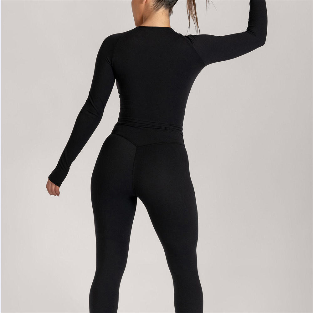 Women's Long Sleeve Yoga Tops Sports Tee manufacturer