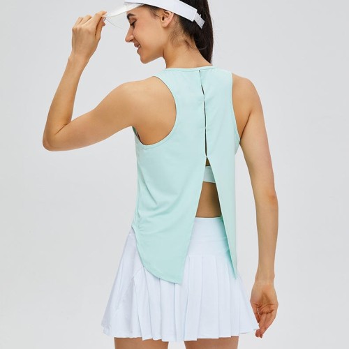 Running Gym Fitness Tank Tops Manufacturer |  Custom Women Tennis Sleeveless Vest Tank Top factory