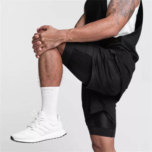 Men's Workout Gym Athletic Manufacturers 丨 2 In 1 Running Mesh Shorts With Pockets factory