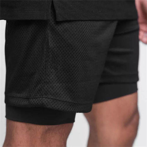 Men's Workout Gym Athletic Manufacturers 丨 2 In 1 Running Mesh Shorts With Pockets factory