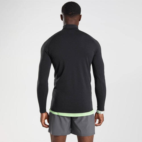 Custom Long Sleeve Men Compression Shirts Manufacturers 丨 Half Zip Turtle Neck Athletic T-Shirt factory