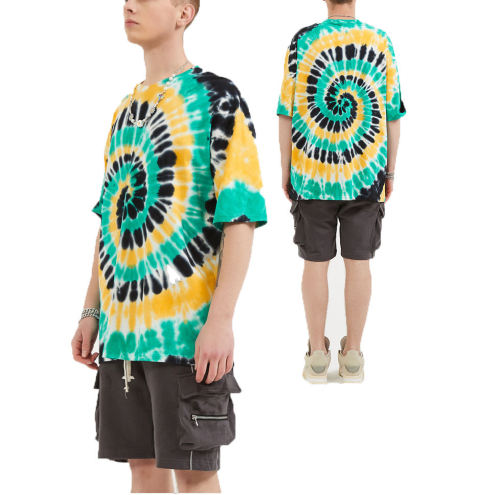 Tie Dye Short Sleeve Men' T-shirt Manufacturers 丨High Street Fashion Cotton T-Shirt factory