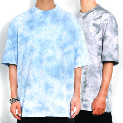 Tie Dyed Plus Size Men's T-shirt Manufacturers 丨High Street ustom logo printed T-shirt For Men factory
