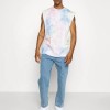 Tie dye print Gym Muscle Tank Tops Manufacturers 丨 Men Soft Stretch Fitness Singlet sleeveless Training factory