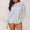 Athletic Wear Top Oversized Sweatshirt Manufacturer | Custom Women Clothes Loose Crew Neck Sweatshirt factory