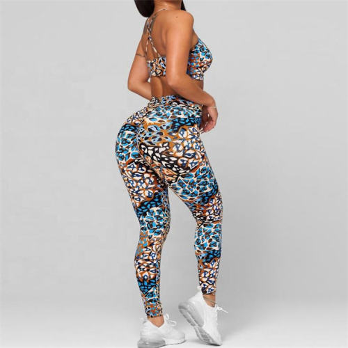 Floral Printed Yoga Pants Manufacturer | Scrunch Butt V Waist Fitness Leggings factory