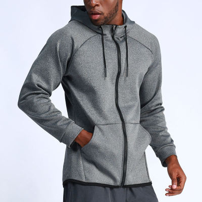 custom fitness blank zip up Jacket Manufacturer | sports training wear jacket for men Supplier