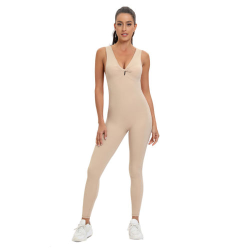 Workout Gym Yoga backless Jumpsuit Manufacturer |  Sleeveless Fitness One Piece Exercise Jumpsuits Factory