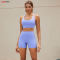 Athleisure Women Bonded Sports Bra And Shorts Manufacturer | Workout Set Butt Lift 2 Piece Supplier