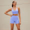 Athleisure Women Bonded Sports Bra And Shorts Manufacturer | Workout Set Butt Lift 2 Piece Supplier