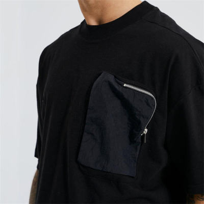 Custom Logo Clothes Men Utility Pocket T-shirt Manufacturers 丨High Street Heavy Weight Cotton T-Shirts factory