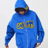 Chenille Embroidery Zip Up Hoodie Manufacturer | Factory Wholesale Custom Printing Full Face Zip Hoodies