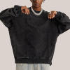 100% cotton acid washed Sweatshirt Manufacturer | Cotton oversized unisex streetwear men's sweatshirts