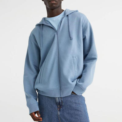 Men'S Custom Jacket Zip Up Hoodie Manufacture | Blank Streetwear Cotton French Terry Hoodie