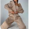 2 piece oversize tracksuit Supplier | Custom custom logo comfy blank sweatsuit set women Supplier