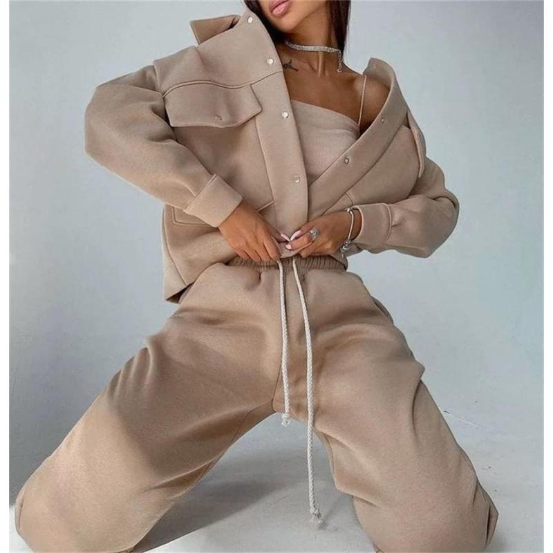 2 piece oversize tracksuit Supplier | Custom custom logo comfy blank sweatsuit set women Supplier