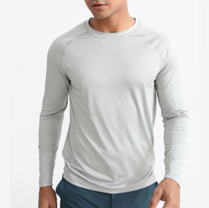 Gym t-shirt long sleeve t shirt Manufacturers  |  Custom Slim Fit Eco-friendly clothing Polyester/Spandex Workout T-Shirts Manufacturer