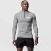 Fitness Long Sleeve Zip Up Men Sports T-Shirt Manufacturers | Custom Plain Quick Dry gym Running T-Shirts Manufacturer