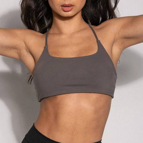 Custom Backless Sports Bra Manufacturer  | Custom Removable Padded Crop Top Yoga sports bra Manufacturer