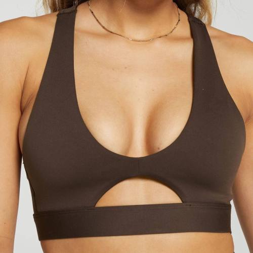 Front Hollow Out Rear Sports Bra Manufacturer  | Shoulder Strap Fitness Deep V Yoga Running sports bra Manufacturer