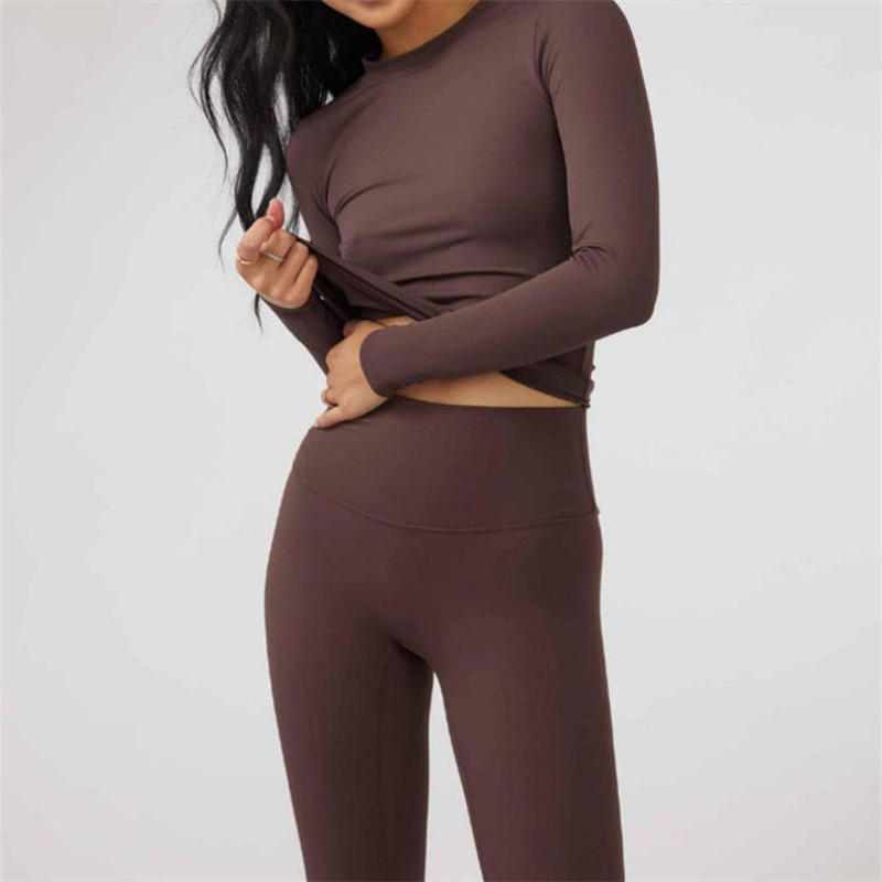 long sleeve yoga sets Manufacturer | Custom two piece fitness gym sets Supplier