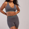 V Neck Sports Bra Manufacturer | Custom Biker Shorts Set With Hidden Pocket Supplier