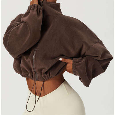 Cropped Full Zip Up Hoodies Manufacturer | Streetwear Cotton Polar Fleece Sweatshirt Factory