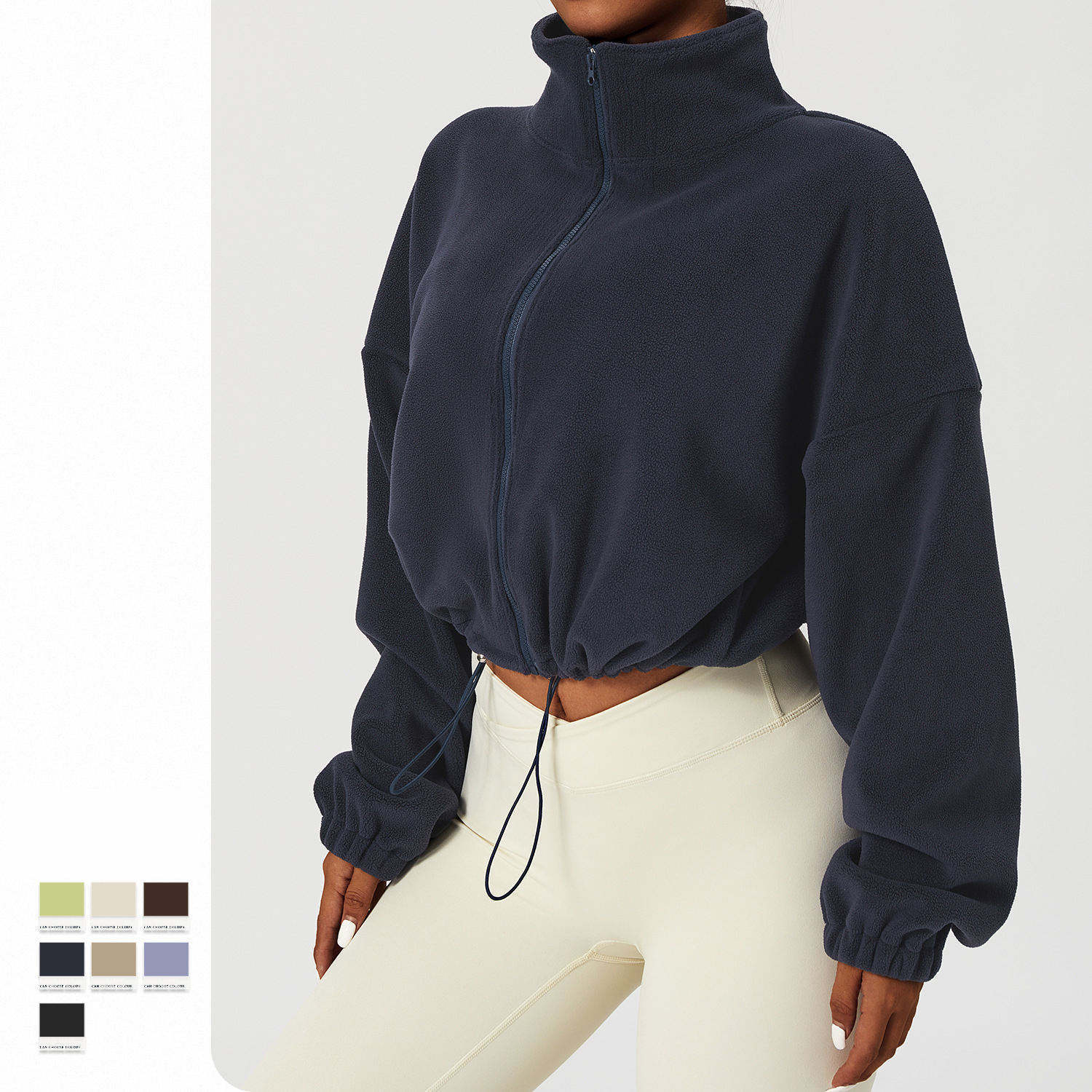 custom cropped full hoodie