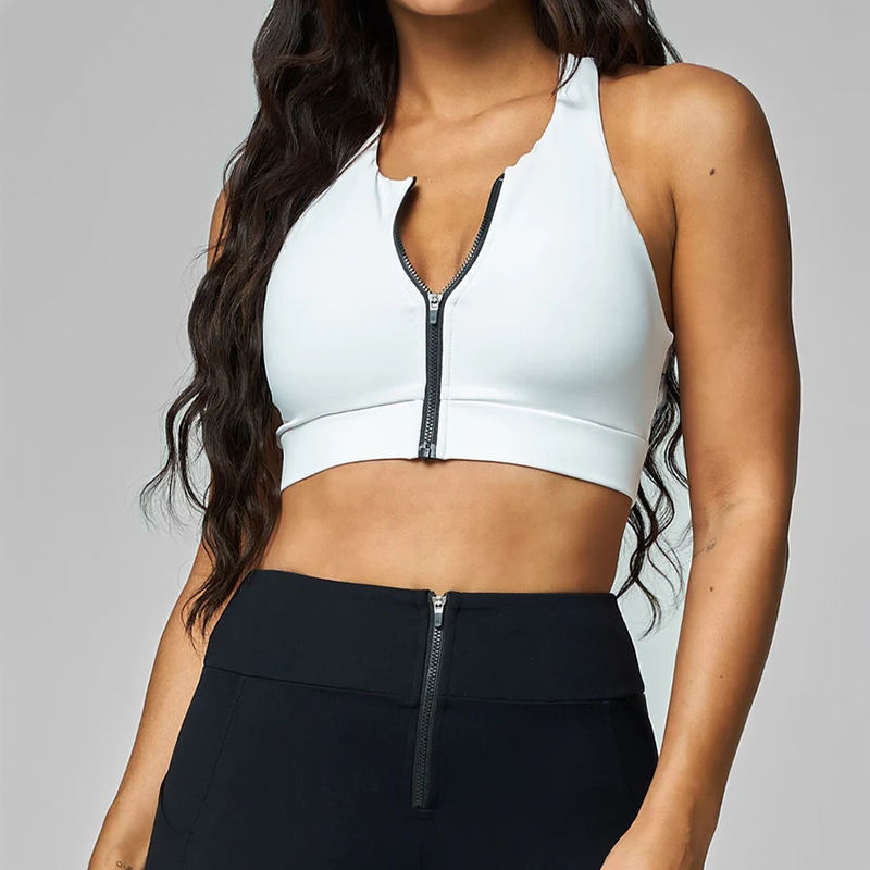 Zip Up sports bra manufacturer