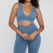 V Neck plus size Sports Bra Manufacturer  | Strappy Women Gym Open Back Sports Bras supplier