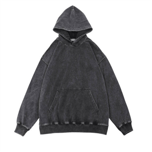 Stringless Heavyweight Vintage Hoodie Manufacturer | Cotton Oversized Acid Wash Hoodies factory